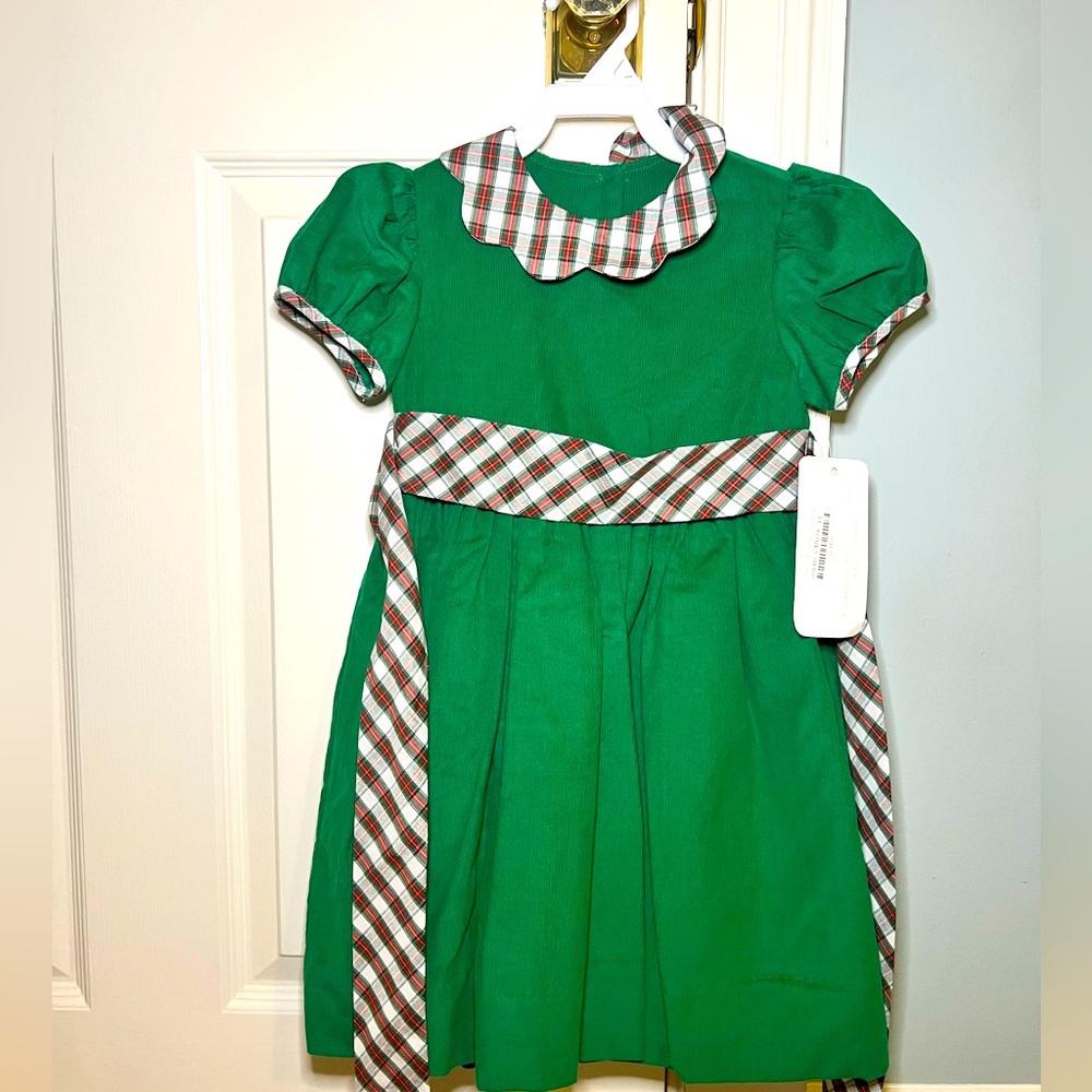 NWT Girls 4T Christmas Corduroy Dress with Sash